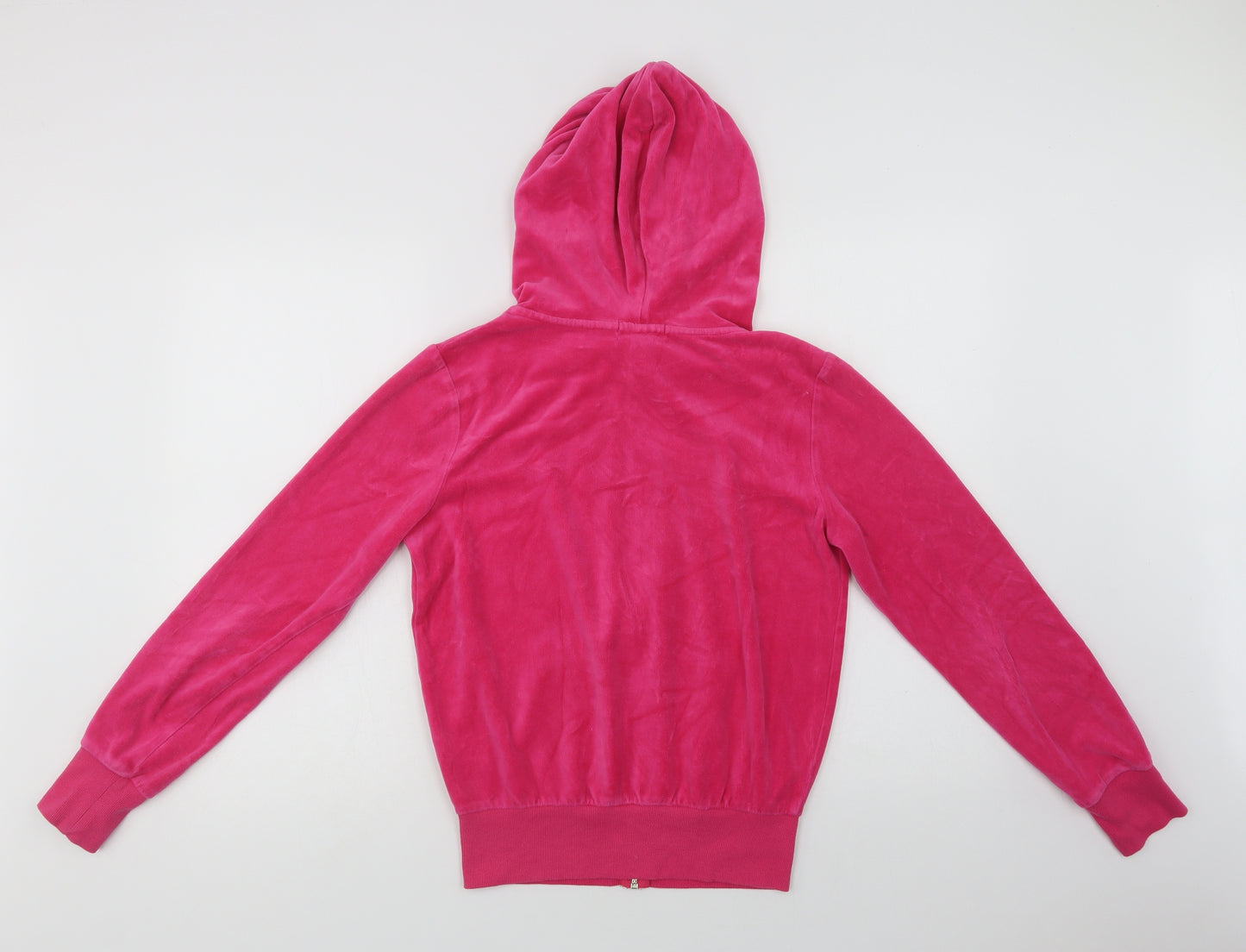 Primark Womens Pink  Cotton Henley Hoodie Size 8  Zip