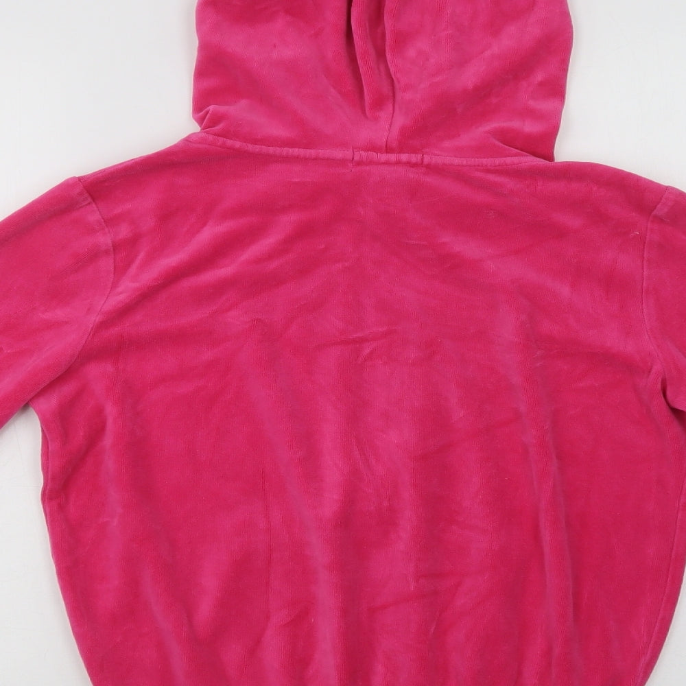 Primark Womens Pink  Cotton Henley Hoodie Size 8  Zip