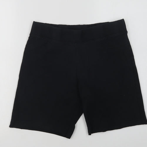 Dunnes Stores Womens Black  Cotton Compression Shorts Size M L8 in Regular