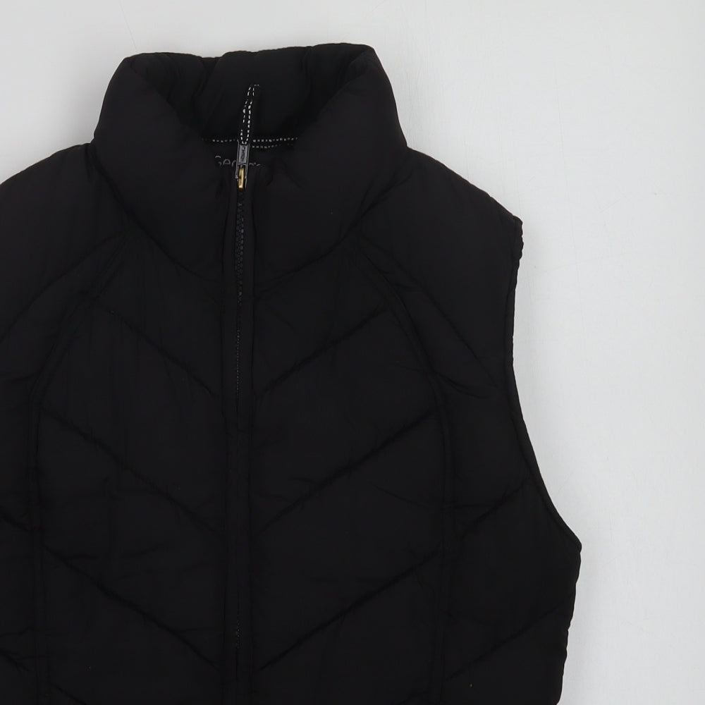 George Womens Black   Gilet Waistcoat Size 10  Zip