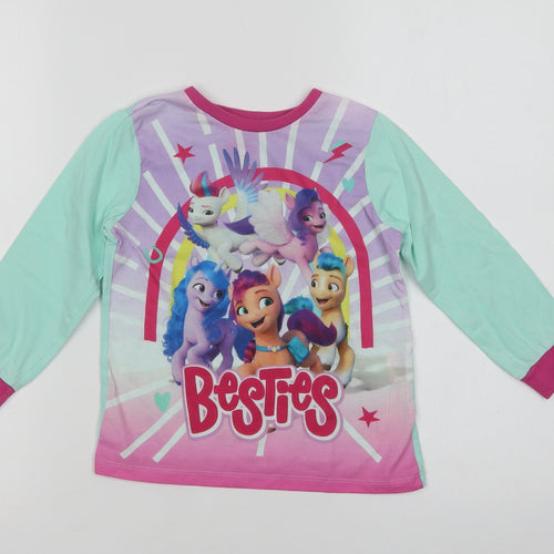 Character.Com Girls Green  Polyester Basic T-Shirt Size 6 Years Crew Neck  - My Little Pony