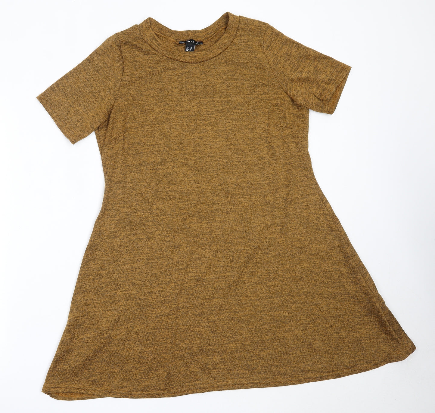 New Look Womens Brown  Polyester Fit & Flare  Size 10  Round Neck