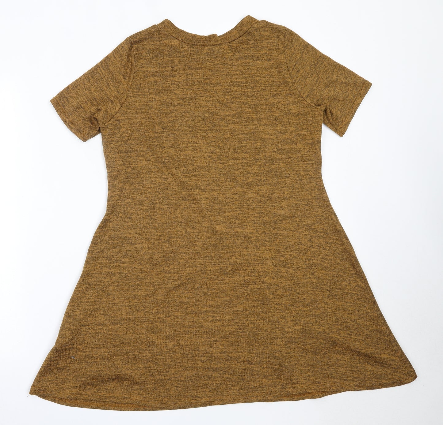 New Look Womens Brown  Polyester Fit & Flare  Size 10  Round Neck
