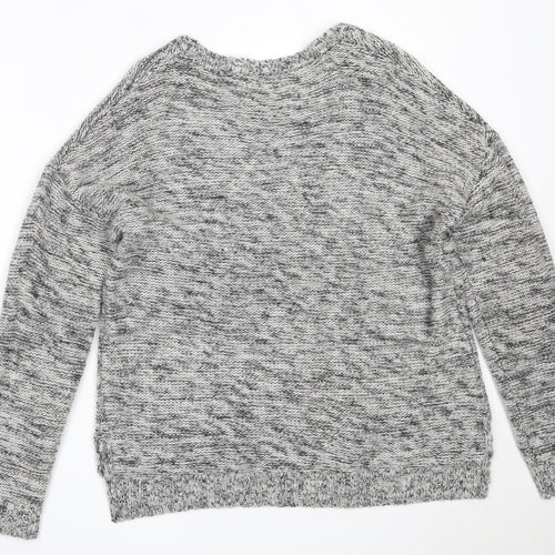 Dunnes Stores Womens Grey Round Neck  Acrylic Pullover Jumper Size 14