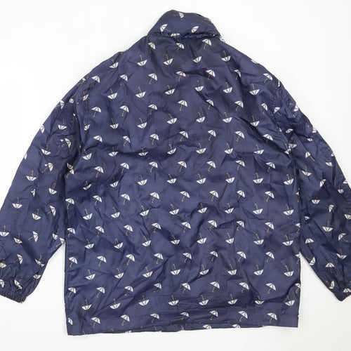 Dunnes Stores Womens Blue   Rain Coat Coat Size M  Zip