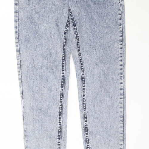 ASOS Womens Blue  Cotton Skinny Jeans Size 10 L30.5 in Regular