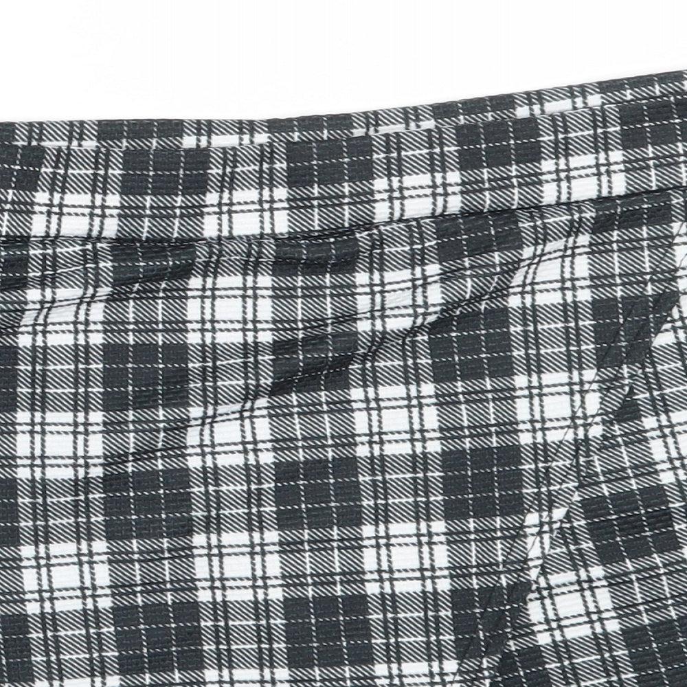 Tammy Girls Black Check Polyester Mini Skort Size 12-13 Years  Regular