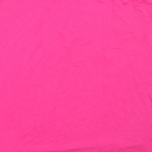 New Look Womens Pink  Viscose Basic T-Shirt Size 14 Round Neck