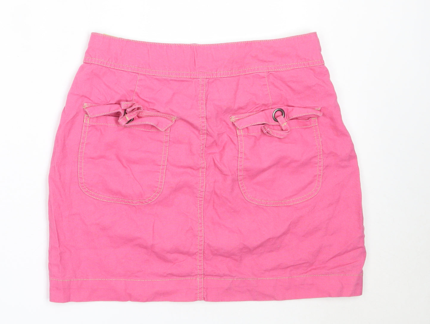 Papaya Womens Pink  Linen Mini Skirt Size 12