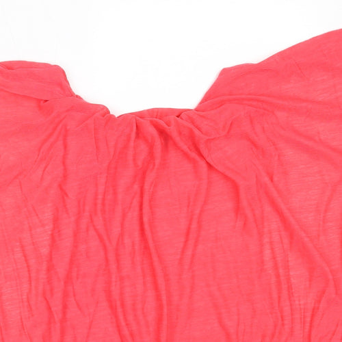 V London Womens Red  Viscose Basic Blouse Size M Round Neck