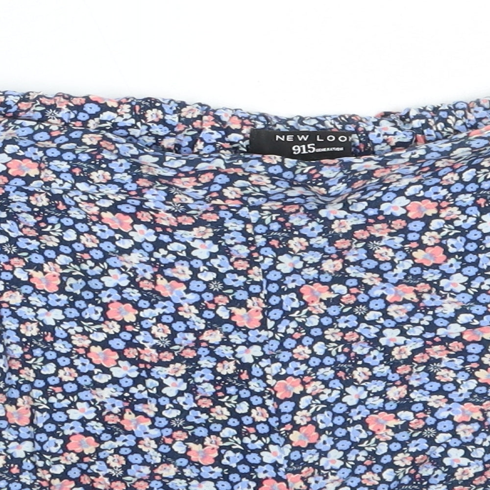 New Look Girls Blue Floral Viscose Hot Pants Shorts Size 10 Years  Regular