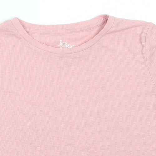 Primark Womens Pink Solid Polyester Top Pyjama Top Size S