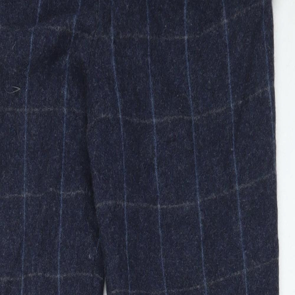 Massimo Dutti Womens Blue  Wool Capri Trousers Size 40 L25.5 in Regular
