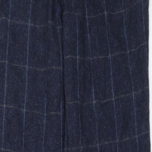 Massimo Dutti Womens Blue  Wool Capri Trousers Size 40 L25.5 in Regular
