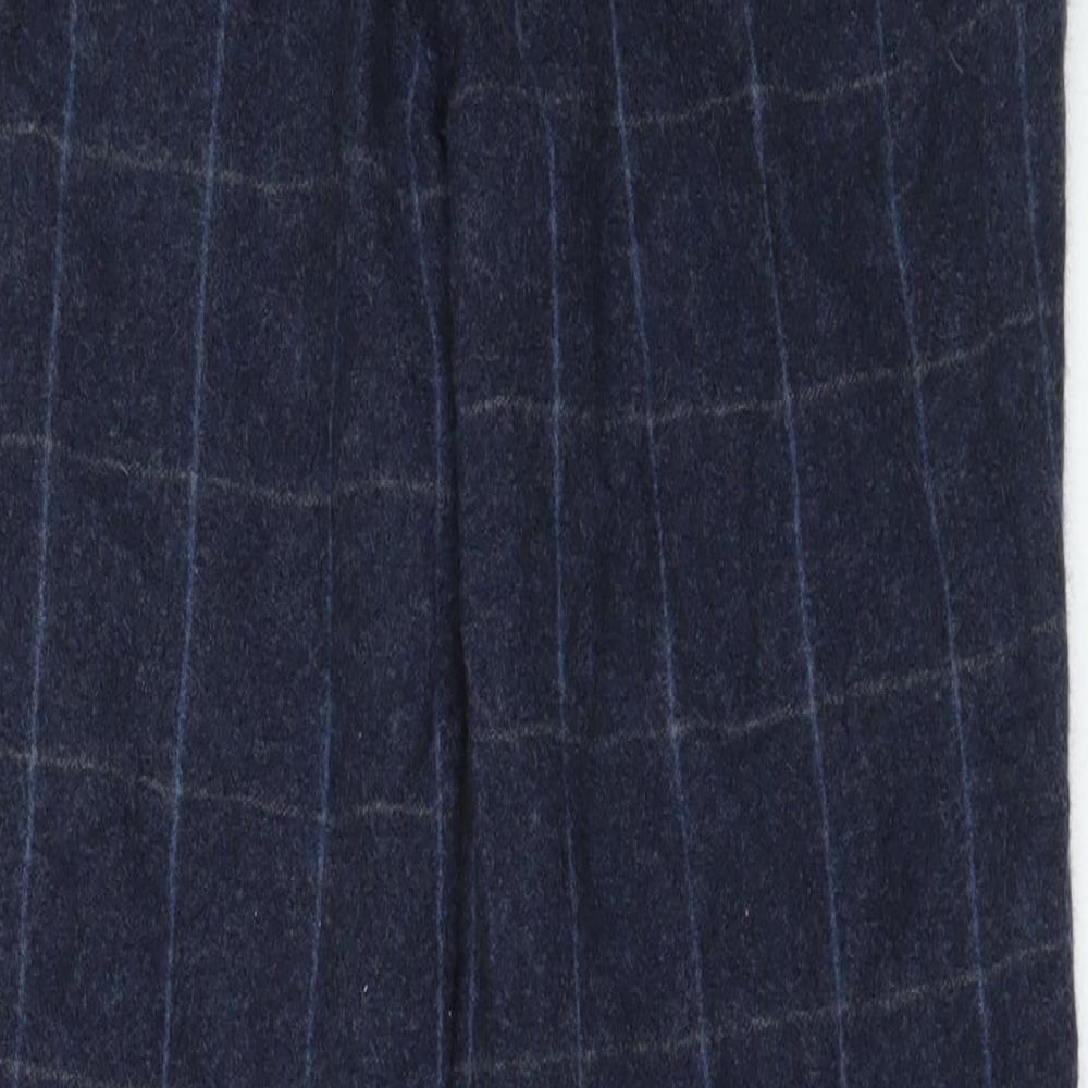 Massimo Dutti Womens Blue  Wool Capri Trousers Size 40 L25.5 in Regular