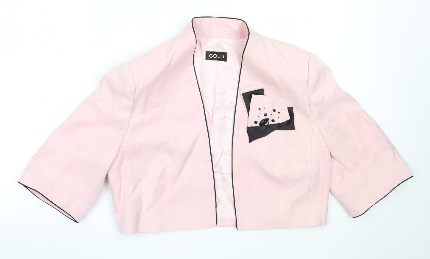 Gold Womens Pink   Jacket  Size 14