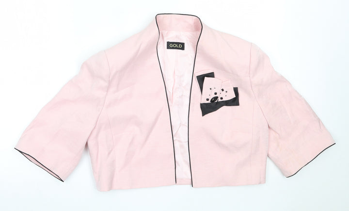 Gold Womens Pink   Jacket  Size 14