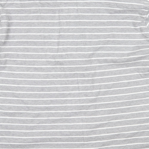 DASH Womens Grey Striped Cotton Full Zip Sweatshirt Size 20  Zip