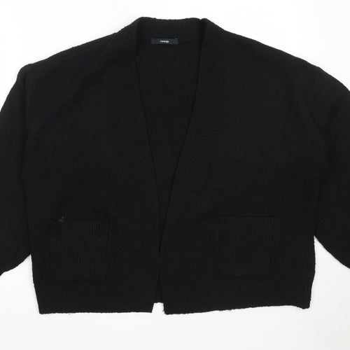 George Womens Black Round Neck  Polyester Cardigan Jumper Size L