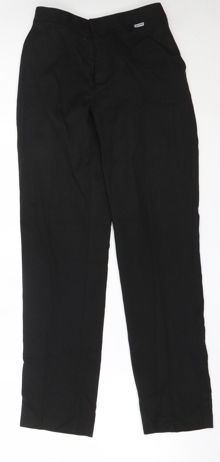 Whites Boys Black  Polyester Dress Pants Trousers Size 11 Years  Regular  - school