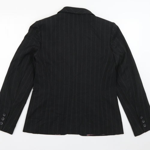 Autonomy Womens Grey Striped Polyester Jacket Blazer Size 12