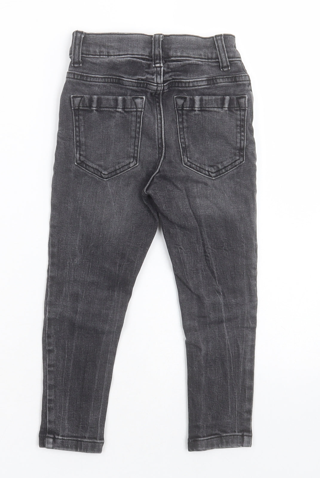 TU Boys Black  Cotton Skinny Jeans Size 4 Years  Regular Button