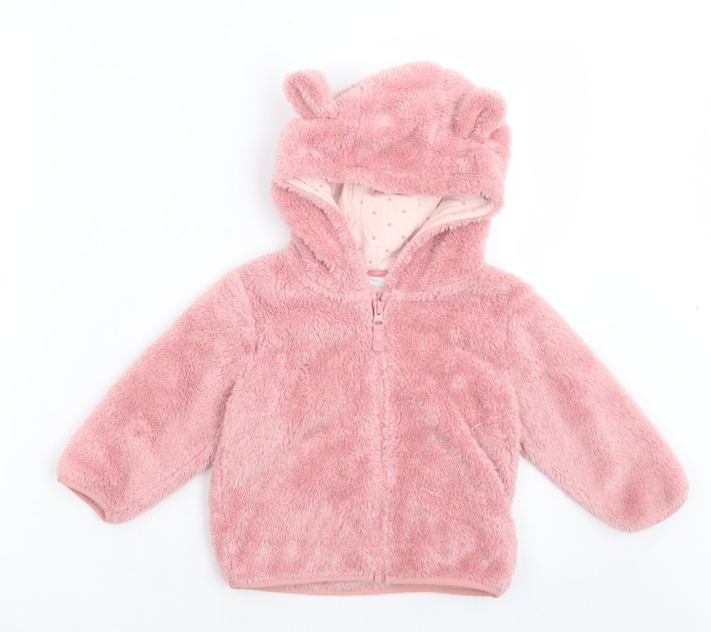 NEXT Girls Pink   Jacket  Size 2 Years  Zip - Bear Ears