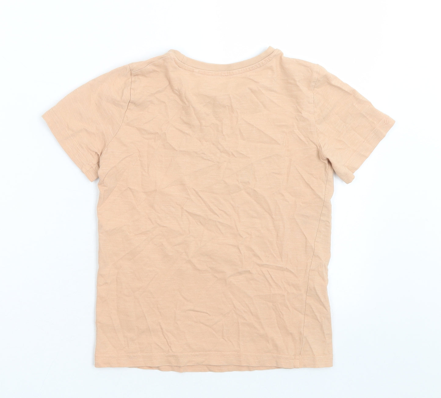 TU Boys Orange  Cotton Basic T-Shirt Size 7 Years Crew Neck Pullover - global skate