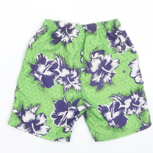 NEXT Boys Green Floral Polyester Sweat Shorts Size 8 Years  Regular Tie