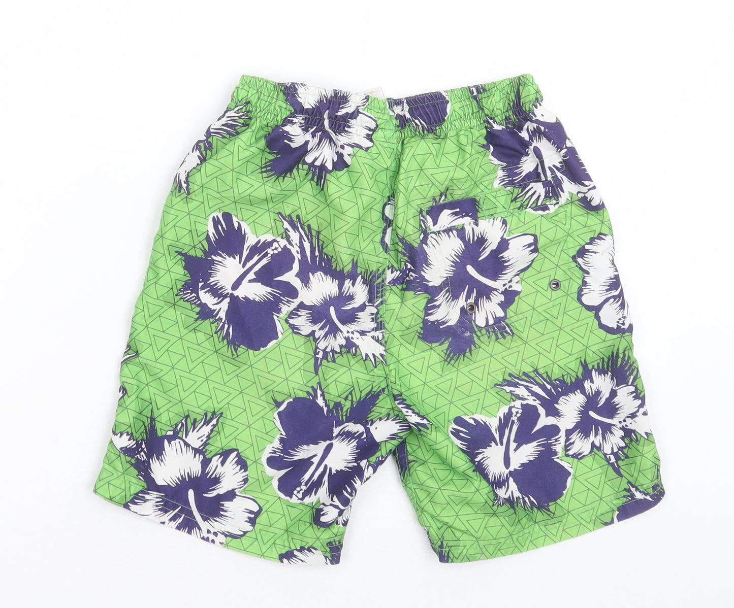 NEXT Boys Green Floral Polyester Sweat Shorts Size 8 Years  Regular Tie