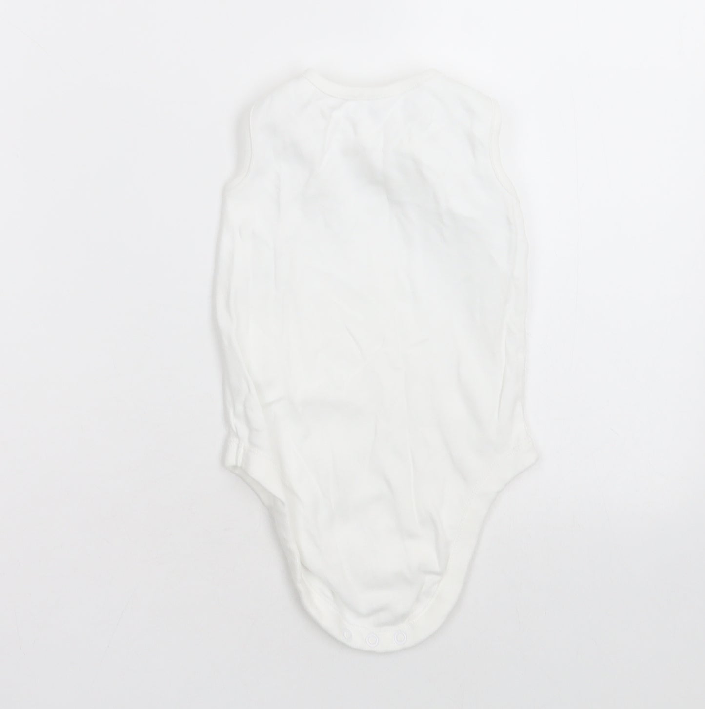 F&F Baby White  Cotton Babygrow One-Piece Size 18-24 Months  Button