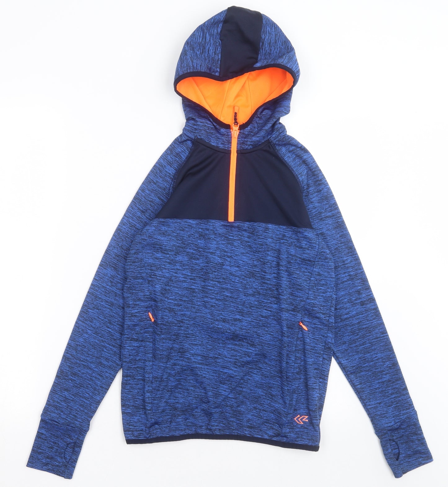 Dunnes Stores Boys Blue  Polyester Pullover Hoodie Size 10-11 Years  Zip