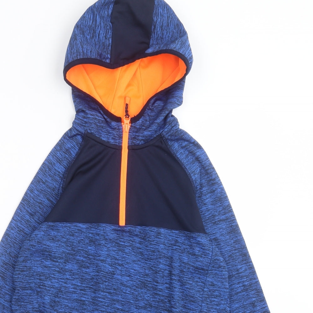 Dunnes Stores Boys Blue  Polyester Pullover Hoodie Size 10-11 Years  Zip