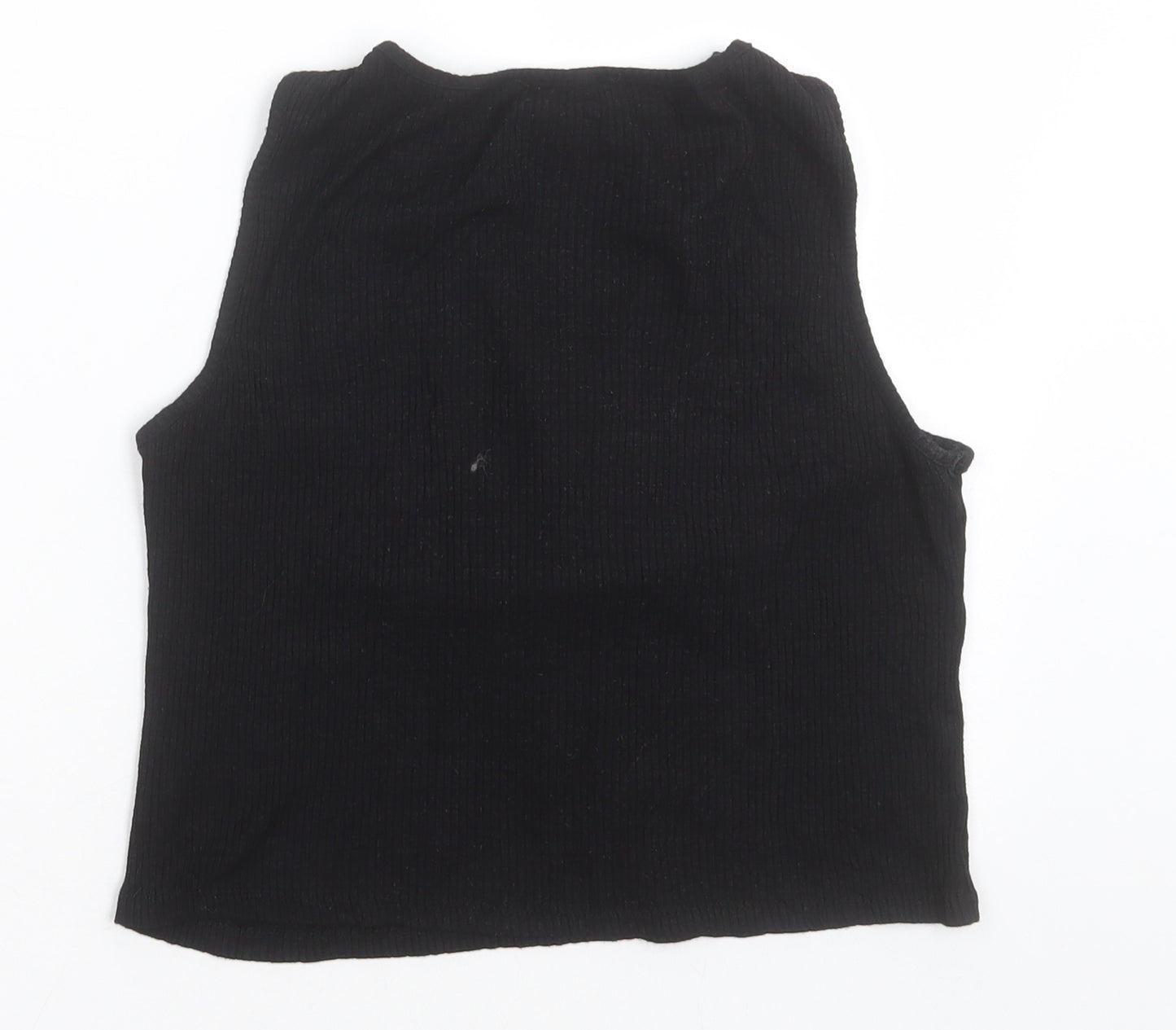 Atmosphere Womens Black  Viscose Cropped Tank Size 14 V-Neck