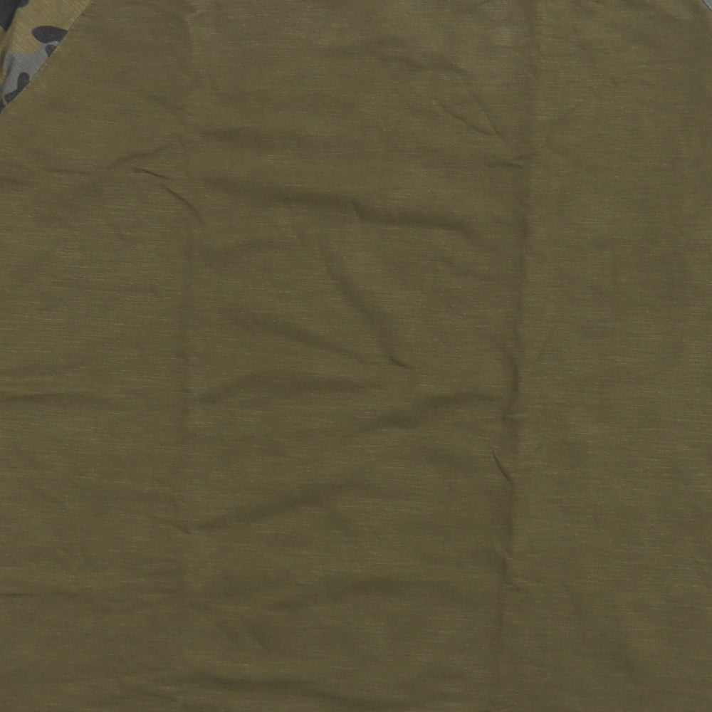 NEXT Boys Green Camouflage Cotton Basic Casual Size 15 Years Crew Neck Pullover