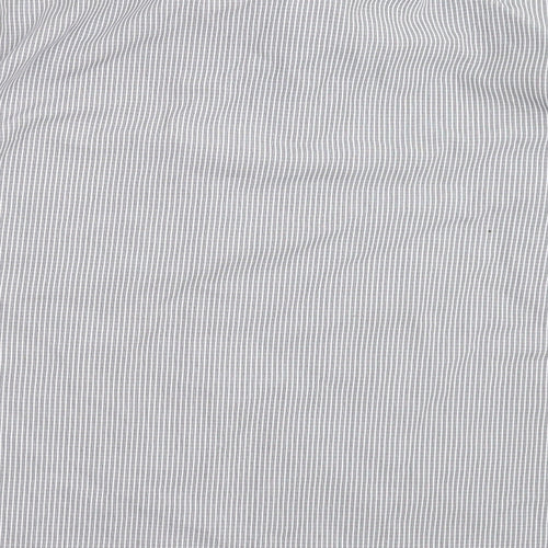 Giorgio Mens White Check Polyester  Button-Up Size M Collared Button