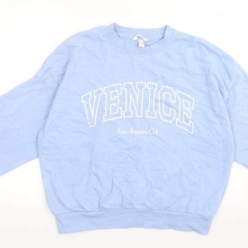H&M Womens Black  Cotton Pullover Sweatshirt Size S  Pullover - Venice