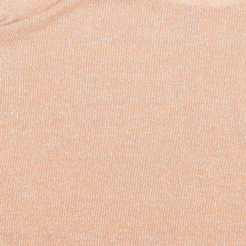Dunnes Stores Womens Orange Scoop Neck  Polyester Pullover Jumper Size M   - Skull
