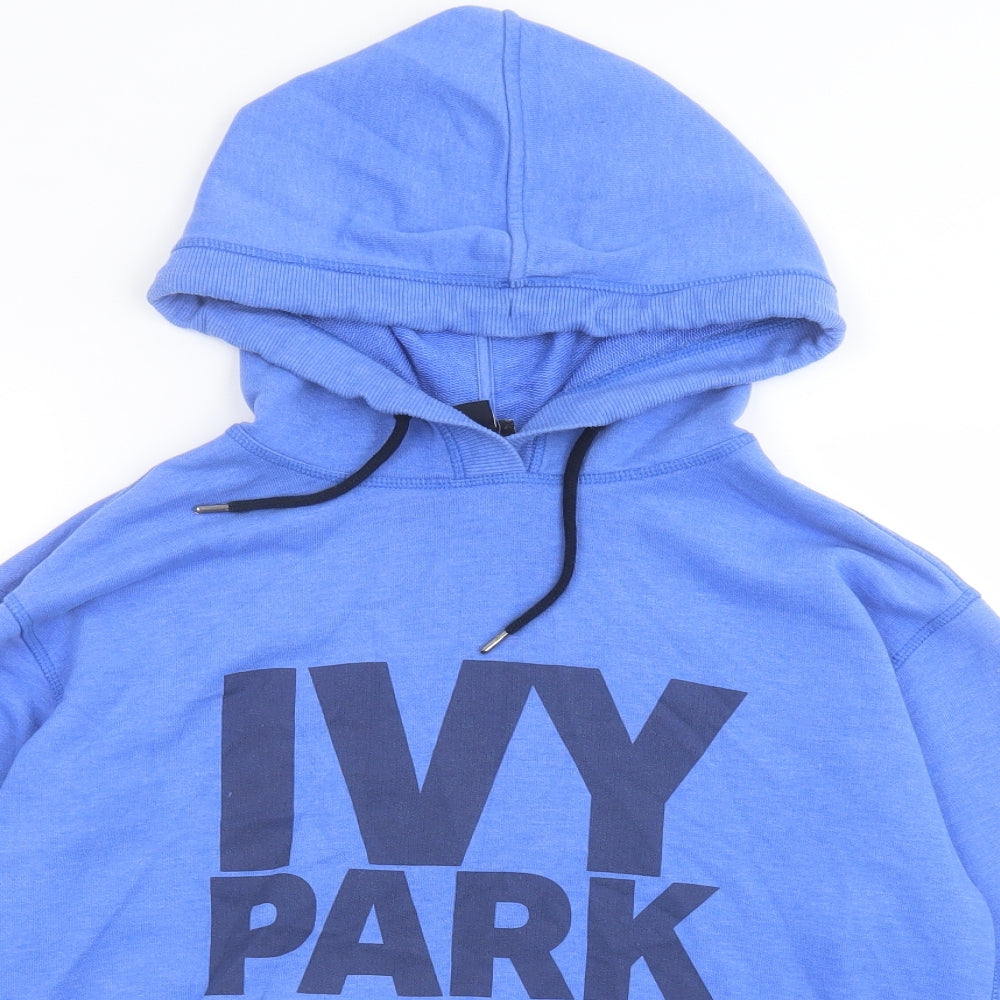 IVY PARK Womens Black  Cotton Pullover Hoodie Size S  Pullover