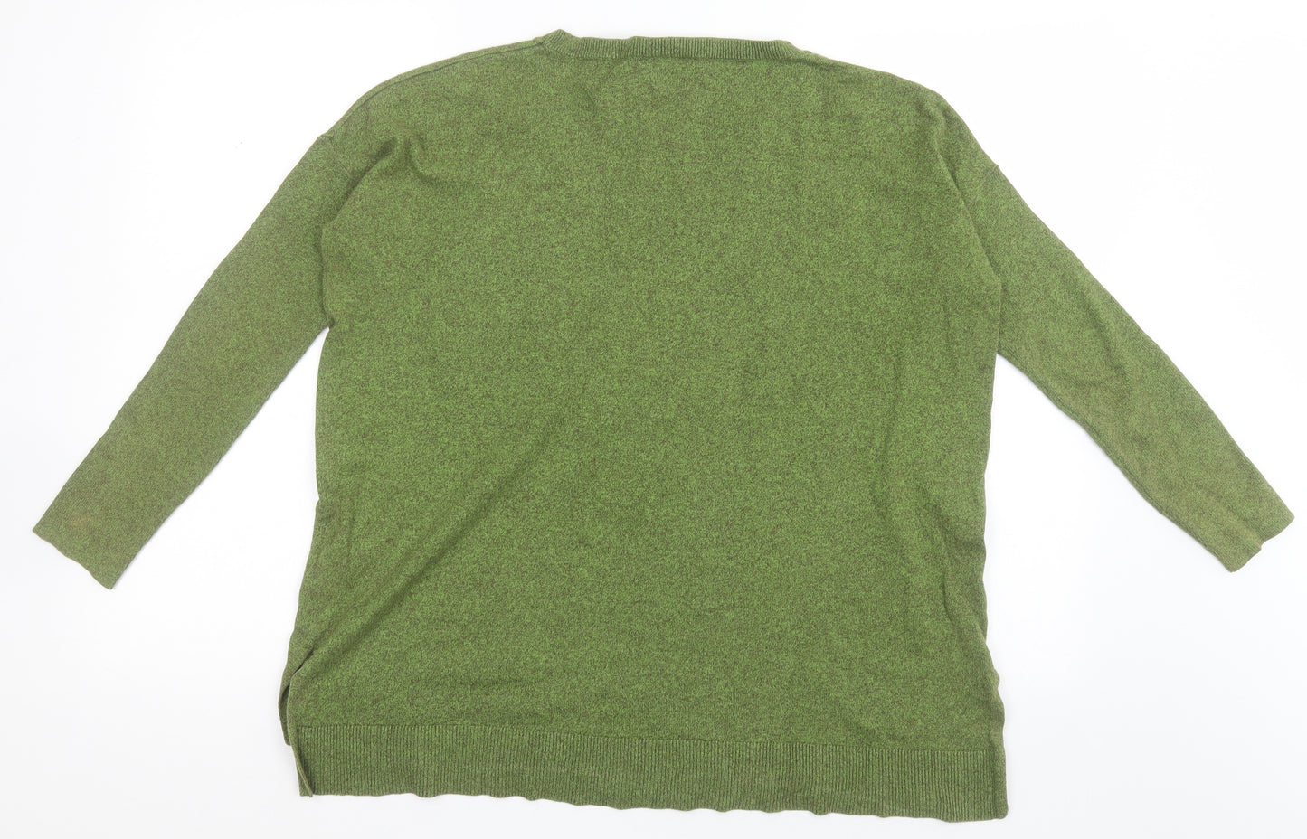 ASOS Womens Green Crew Neck  Cotton Pullover Jumper Size 10