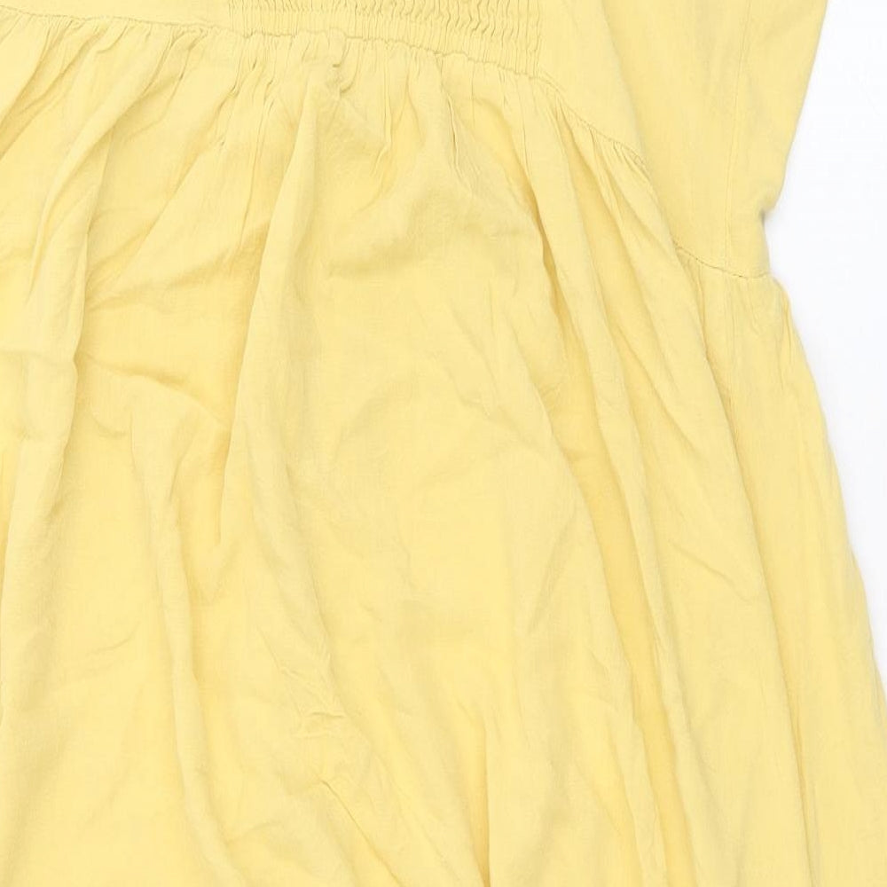 New Look Womens Yellow  Viscose A-Line  Size 14  Sweetheart Pullover
