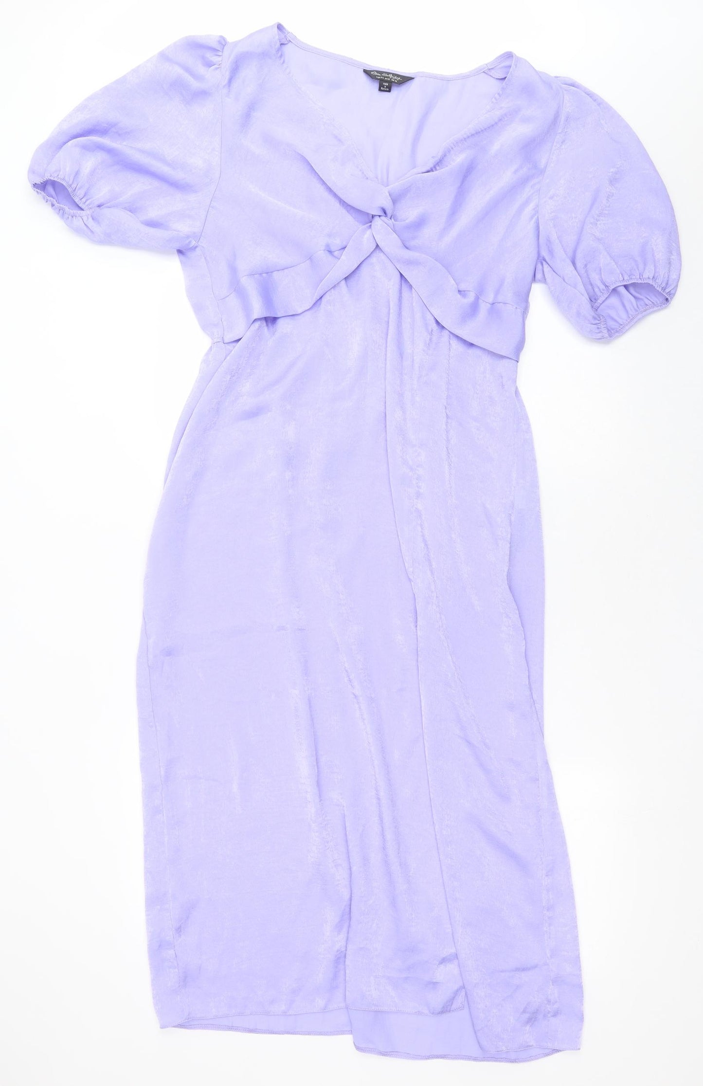 Miss Selfridge Womens Purple  Polyester A-Line  Size 16  V-Neck Pullover