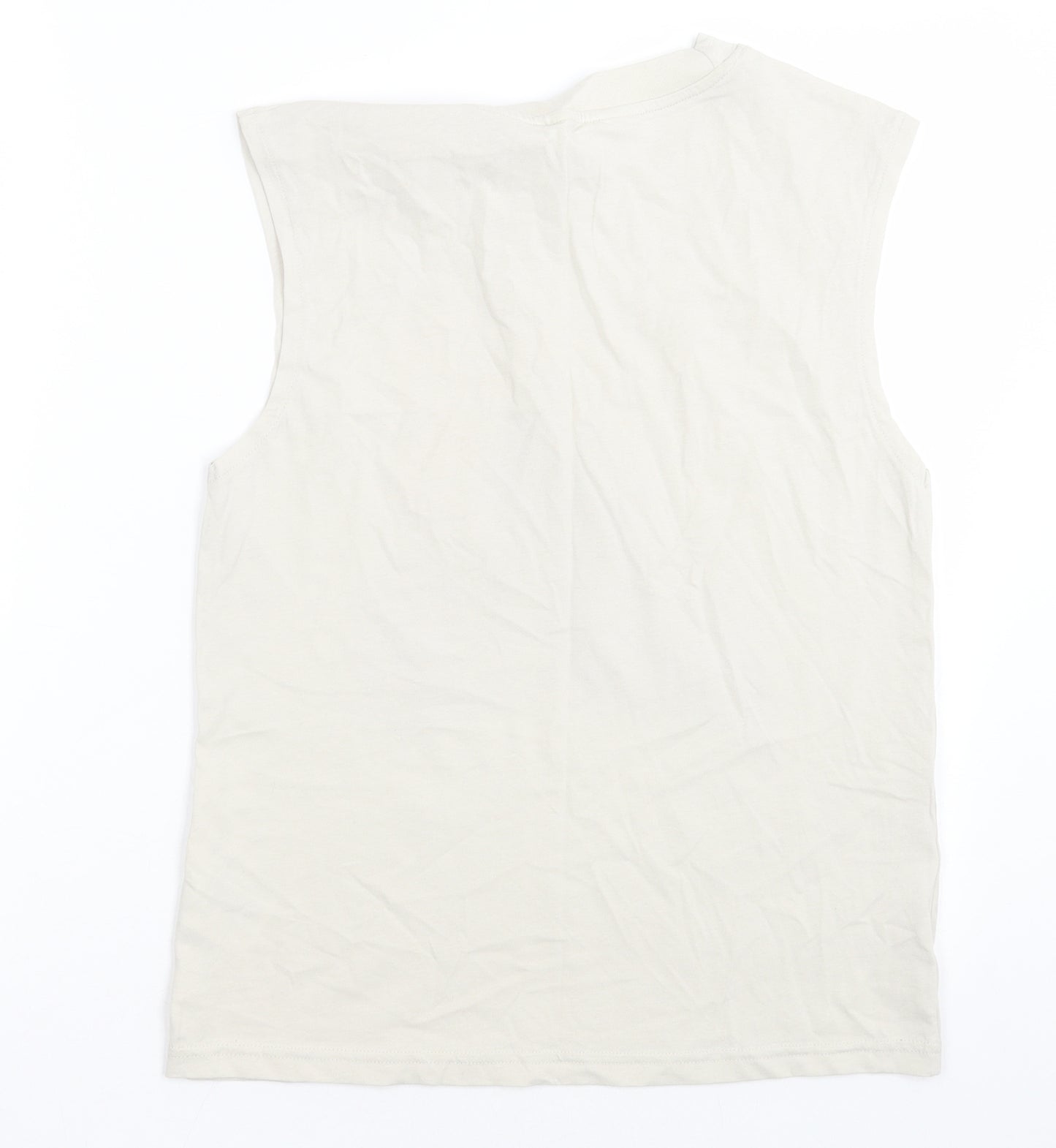 H&M Girls Beige  Cotton Basic Tank Size 11-12 Years Crew Neck Pullover - beach vibes ahead