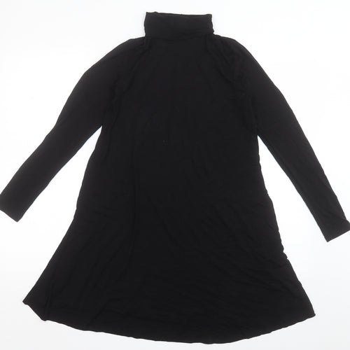 Very Womens Black  Viscose A-Line  Size 8  Roll Neck Pullover