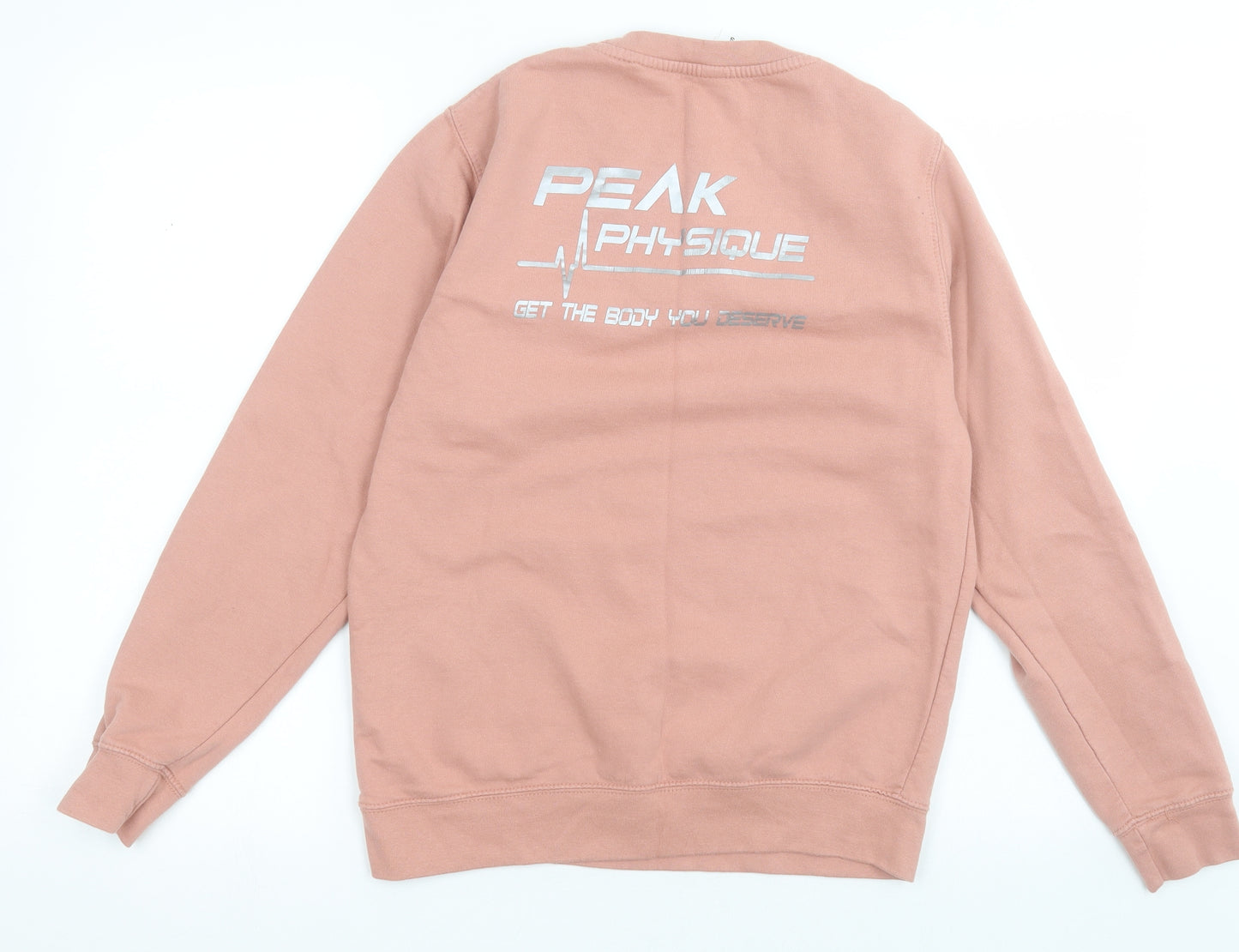 Awdis Womens Pink  Cotton Pullover Sweatshirt Size S  Pullover - peak physique