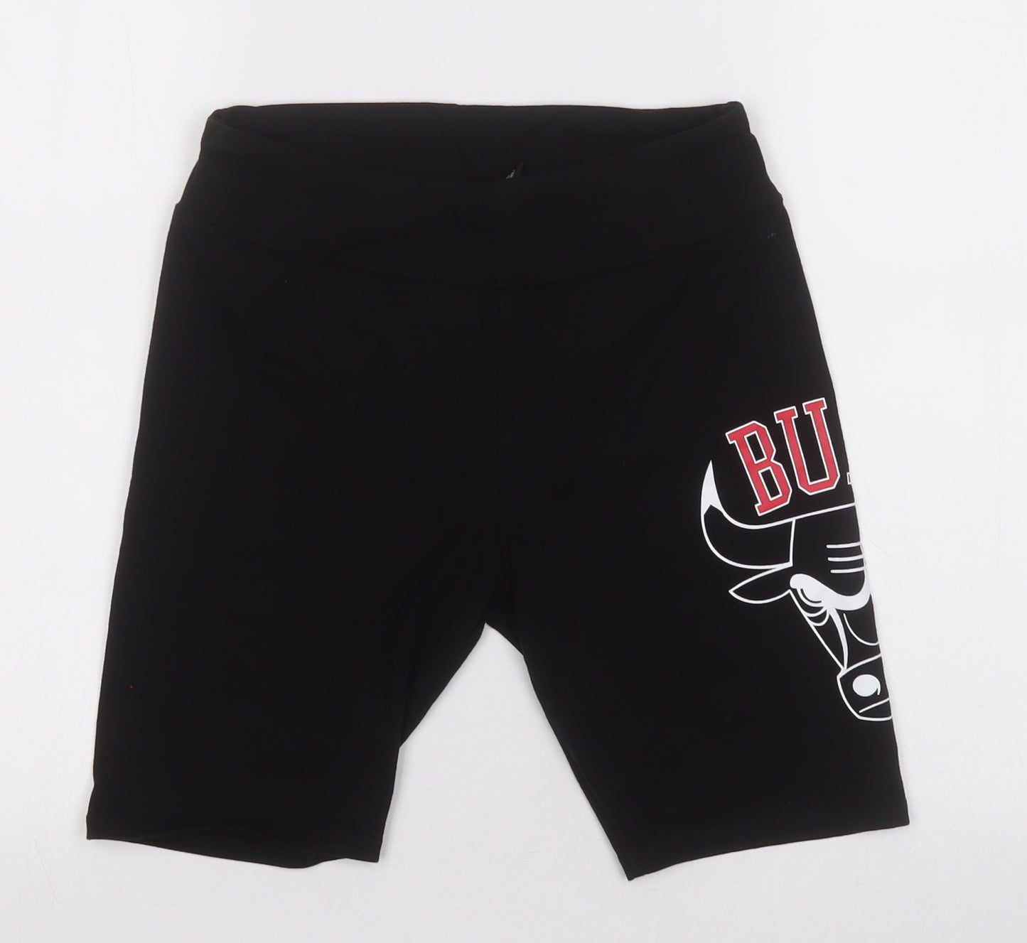 Primark Womens Black  Cotton Biker Shorts Size S L7 in Regular Pull On - NBA