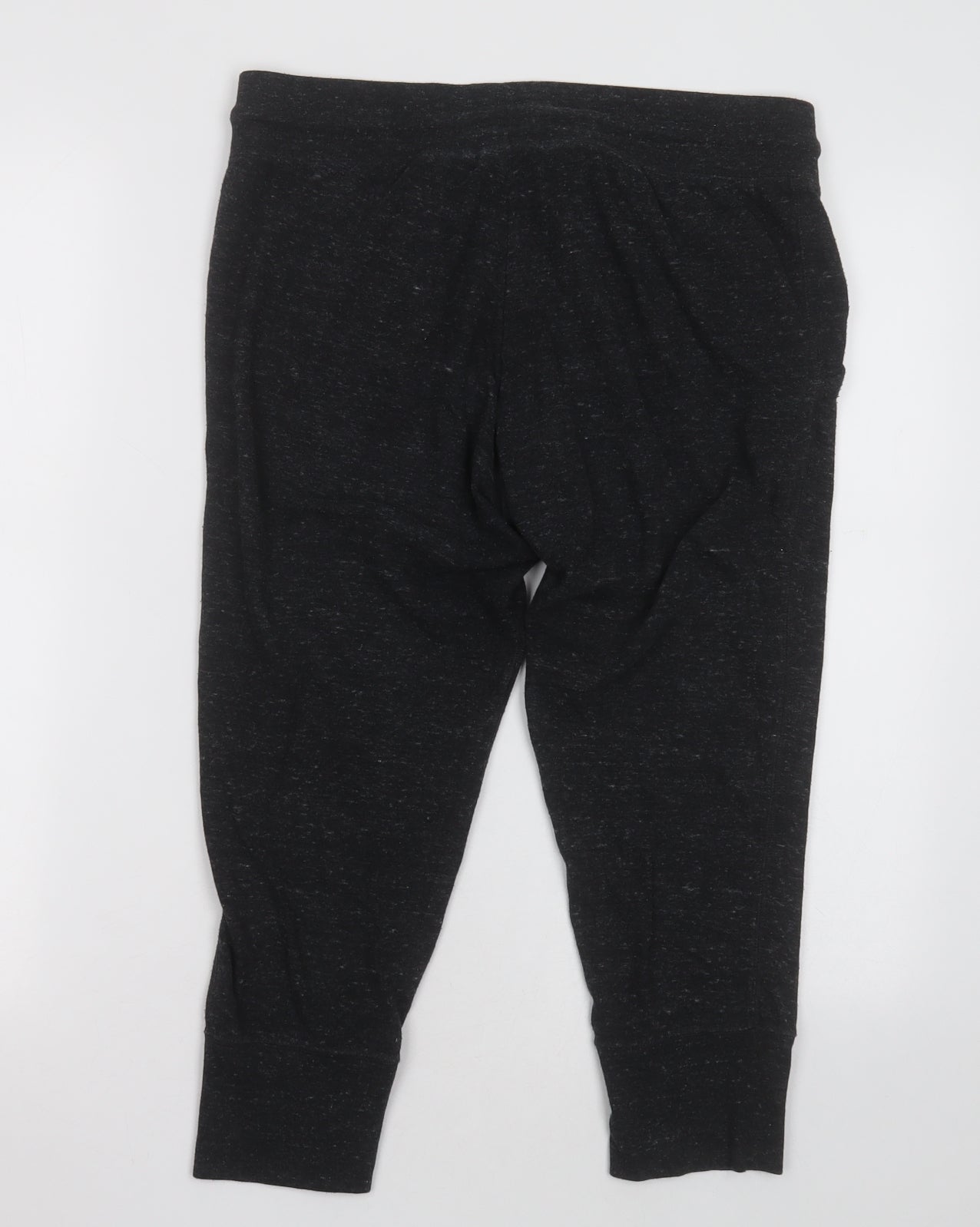 Nike Womens Grey  Polyester Cropped Trousers Size M L22 in Regular Tie