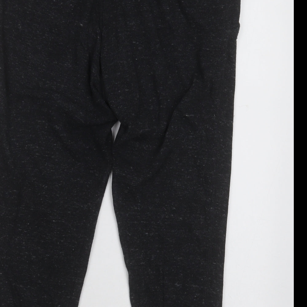 Nike Womens Grey  Polyester Cropped Trousers Size M L22 in Regular Tie