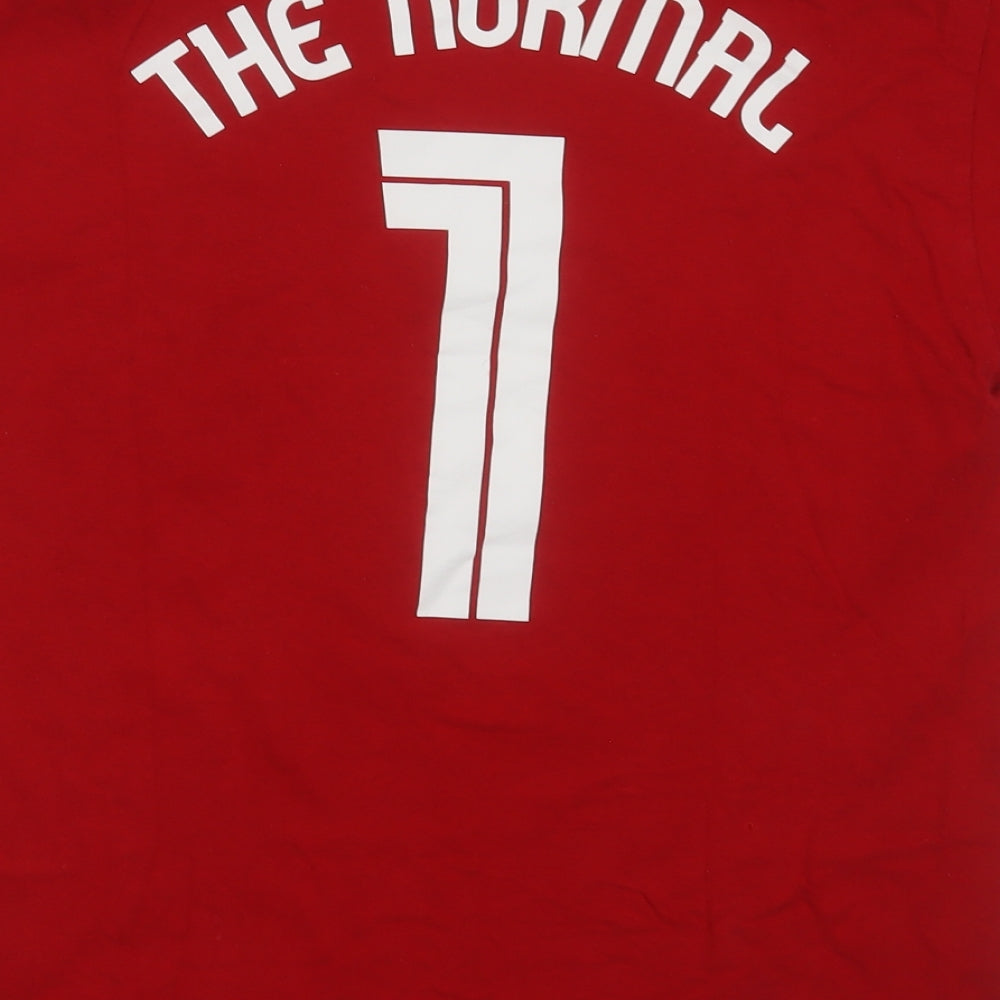Gildan Mens Red  Cotton  T-Shirt Size M Crew Neck  - the normal one