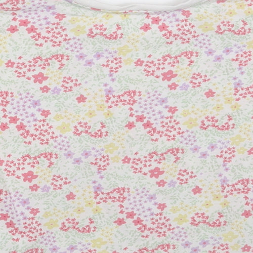 Matalan Girls Multicoloured Floral Cotton Basic T-Shirt Size 2-3 Years Crew Neck Pullover